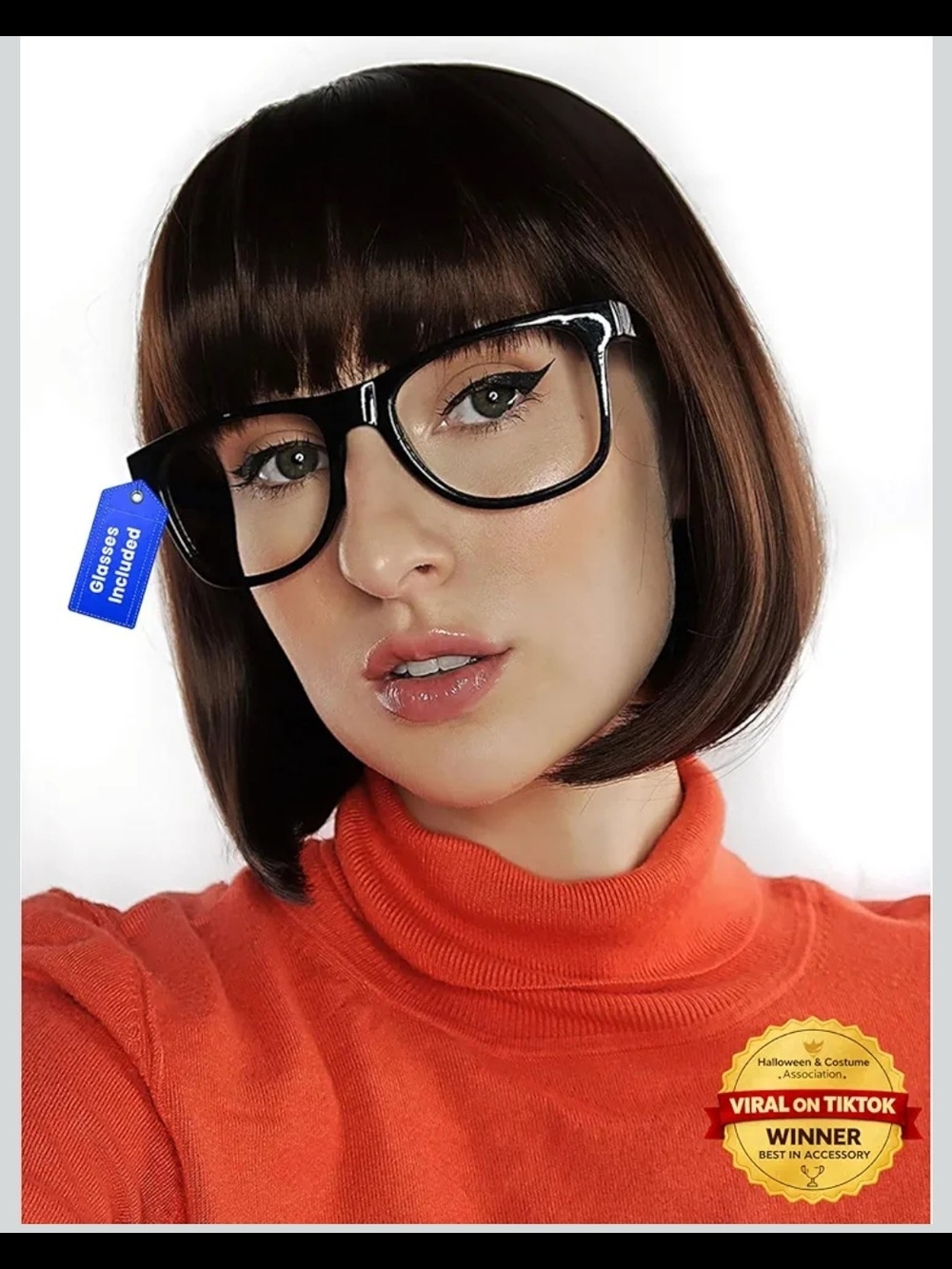 Compatible with Velma Wig – Brown Bob Wig for Women – Cosplay